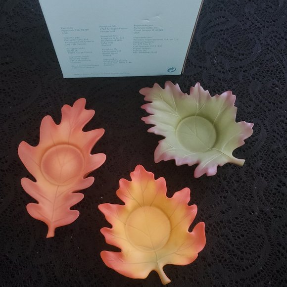 Porte-bougie PartyLite Trio Bonbons En Verre Coloré, Forme Boule, Thème Jardin